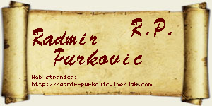 Radmir Purković vizit kartica